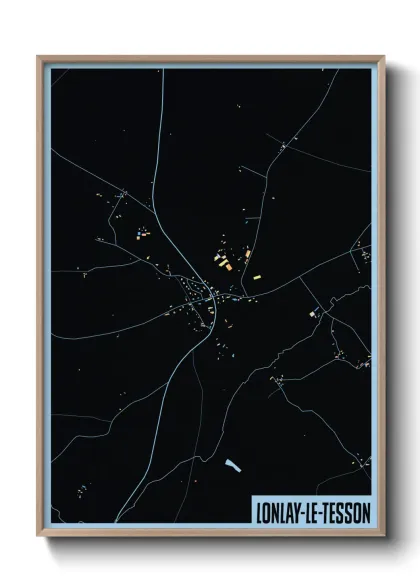 Une affiche de carte sur Lonlay-le-Tesson