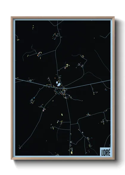Une affiche de carte sur Loré