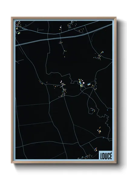 Une affiche de carte sur Loucé