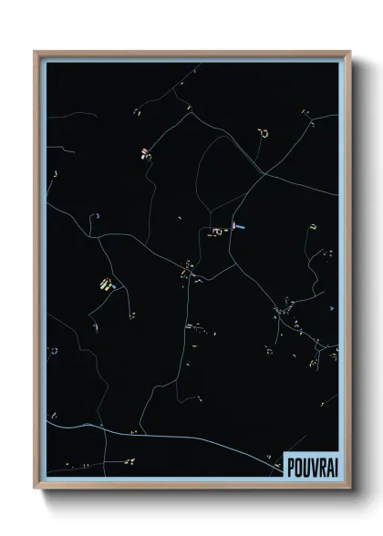 Une affiche de carte sur Pouvrai