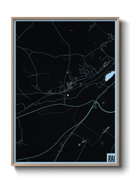 Une affiche de carte sur Rai