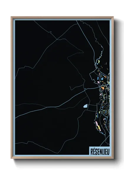 Une affiche de carte sur Résenlieu