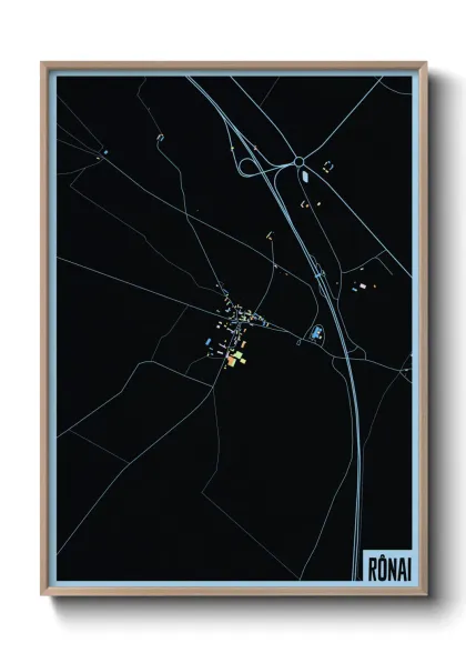 Une affiche de carte sur Rônai