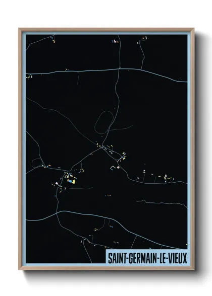 Une affiche de carte sur Saint-Germain-le-Vieux
