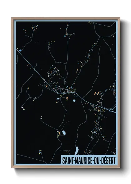 Une affiche de carte sur Saint-Maurice-du-Désert