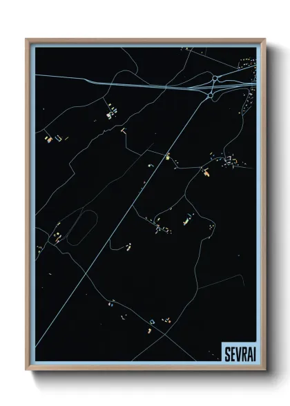 Une affiche de carte sur Sevrai