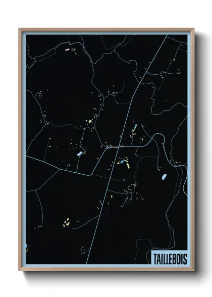 Une affiche de carte sur Taillebois