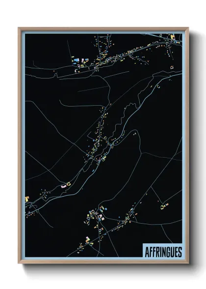 Une affiche de carte sur Affringues
