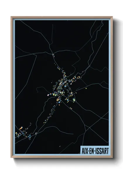 Une affiche de carte sur Aix-en-Issart