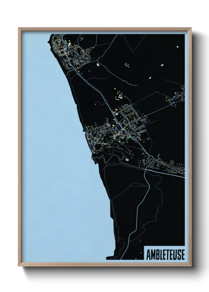 Une affiche de carte sur Ambleteuse