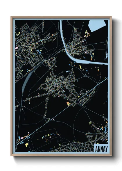 Une affiche de carte sur Annay