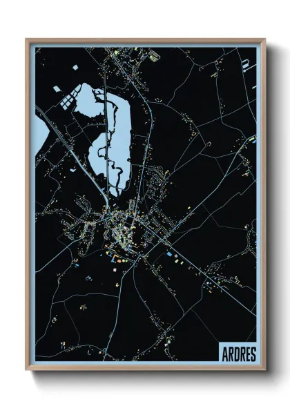 Une affiche de carte sur Ardres