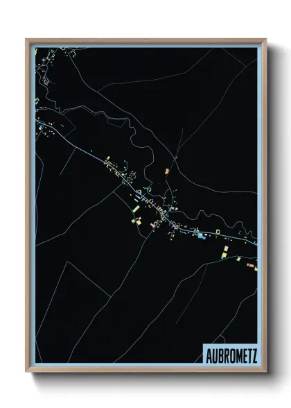 Une affiche de carte sur Aubrometz