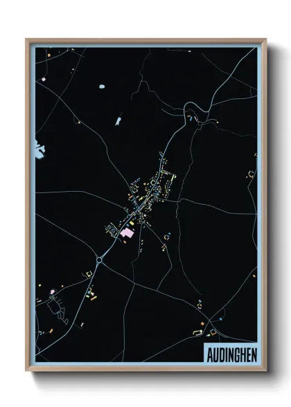 Une affiche de carte sur Audinghen
