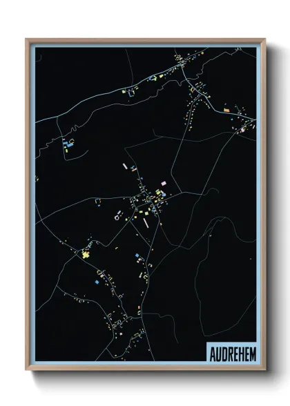 Une affiche de carte sur Audrehem