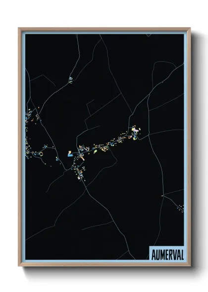 Une affiche de carte sur Aumerval