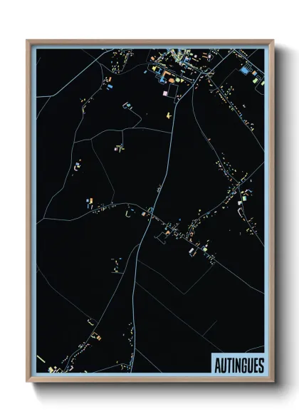 Une affiche de carte sur Autingues
