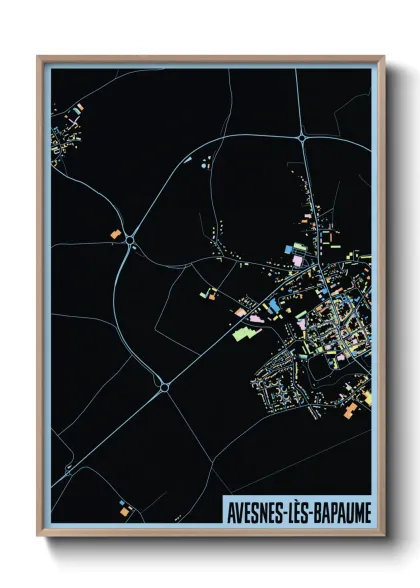 Une affiche de carte sur Avesnes-lès-Bapaume