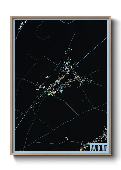 Une affiche de carte sur Avroult
