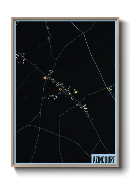 Une affiche de carte sur Azincourt