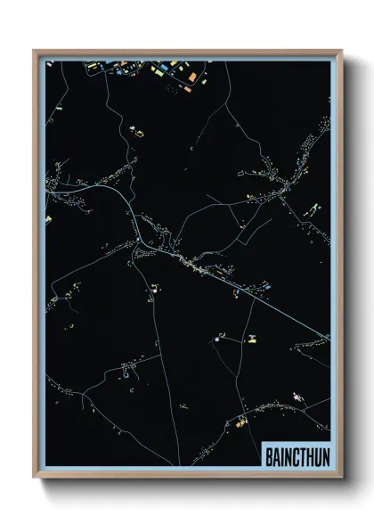 Une affiche de carte sur Baincthun