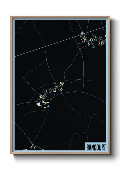 Une affiche de carte sur Bancourt