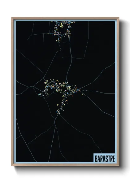 Une affiche de carte sur Barastre