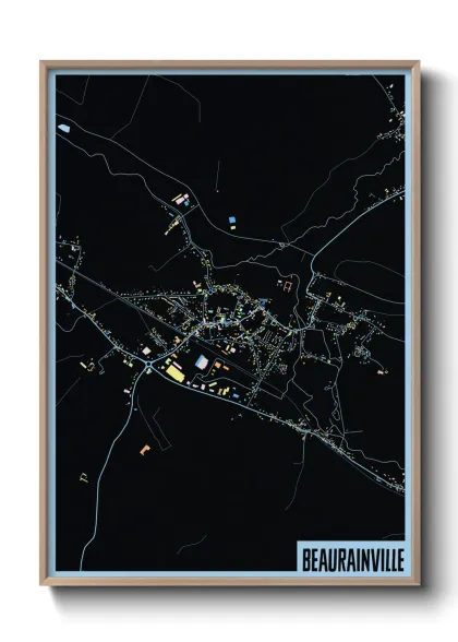 Une affiche de carte sur Beaurainville