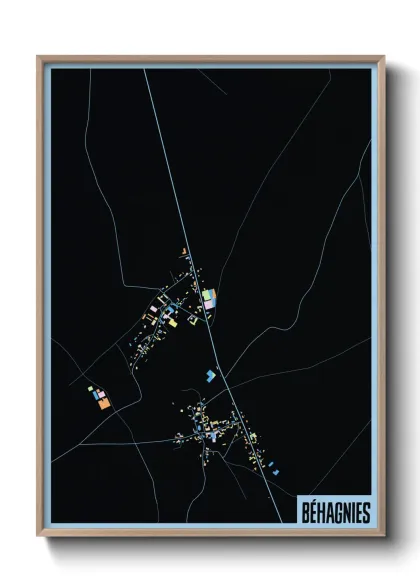 Une affiche de carte sur Béhagnies