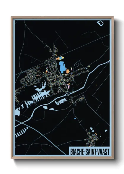 Une affiche de carte sur Biache-Saint-Vaast
