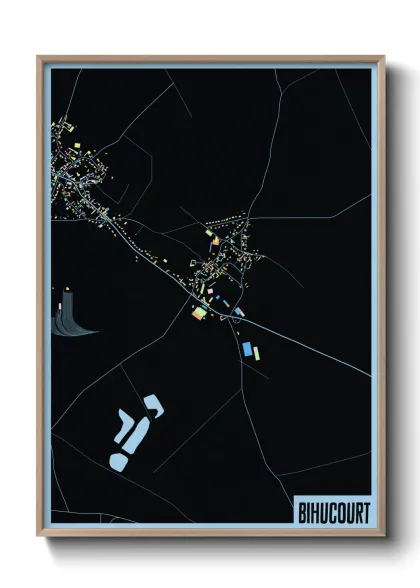 Une affiche de carte sur Bihucourt