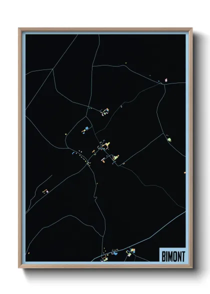 Une affiche de carte sur Bimont