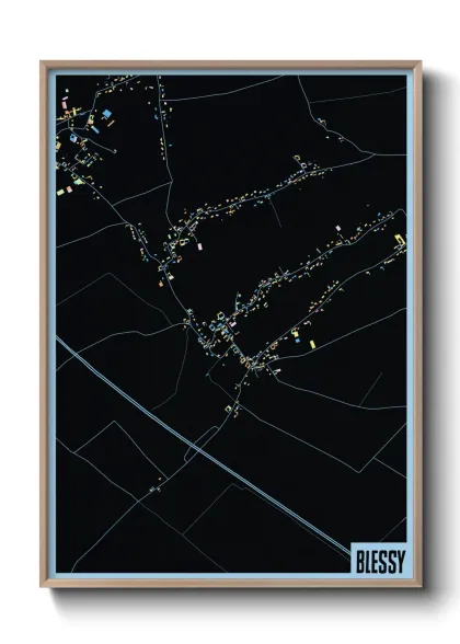 Une affiche de carte sur Blessy