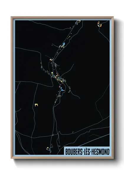 Une affiche de carte sur Boubers-lès-Hesmond