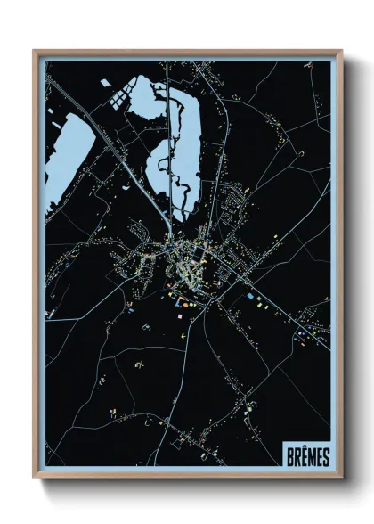 Une affiche de carte sur Brêmes