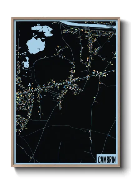 Une affiche de carte sur Cambrin