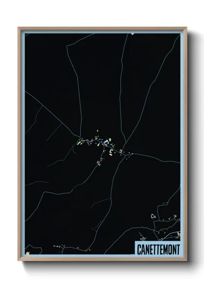 Une affiche de carte sur Canettemont