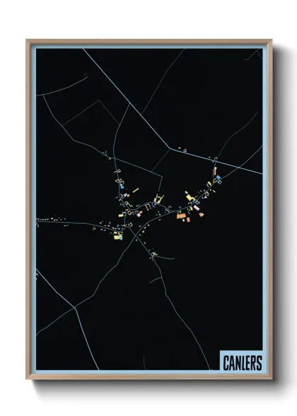 Une affiche de carte sur Canlers