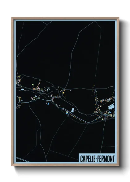 Une affiche de carte sur Capelle-Fermont