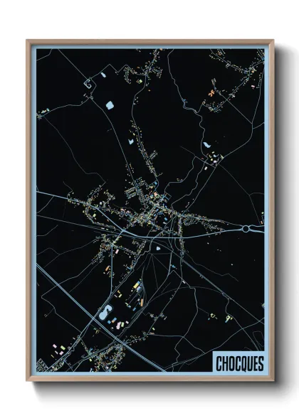 Une affiche de carte sur Chocques