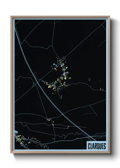 Une affiche de carte sur Clarques
