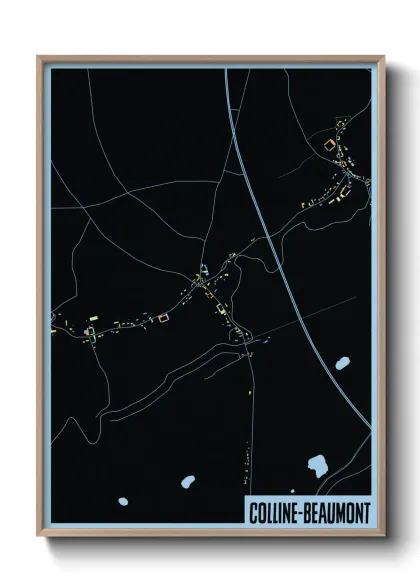 Une affiche de carte sur Colline-Beaumont