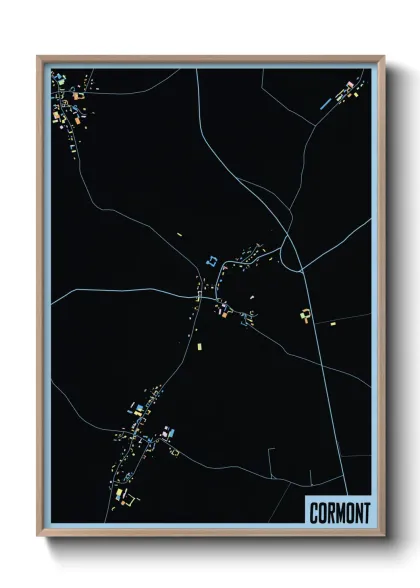 Une affiche de carte sur Cormont