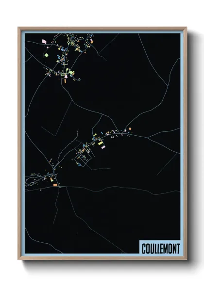 Une affiche de carte sur Coullemont