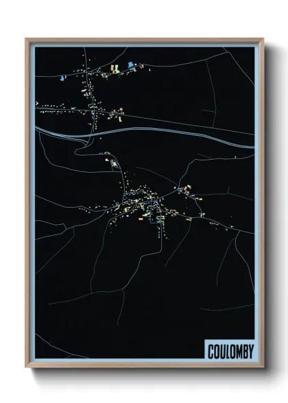 Une affiche de carte sur Coulomby