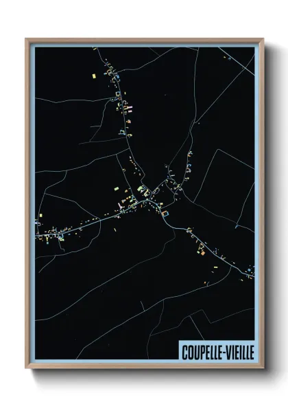 Une affiche de carte sur Coupelle-Vieille