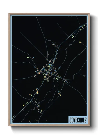 Une affiche de carte sur Coyecques