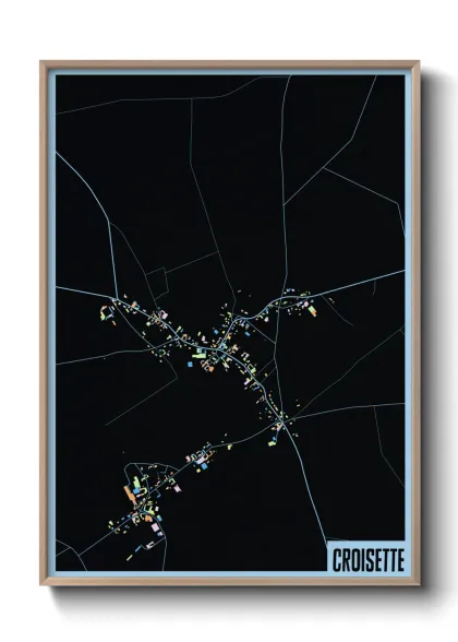 Une affiche de carte sur Croisette