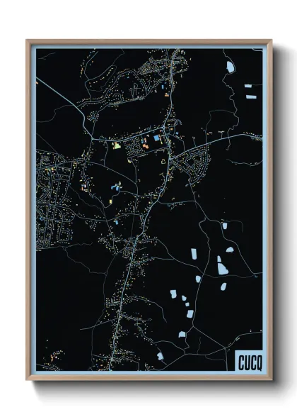 Une affiche de carte sur Cucq