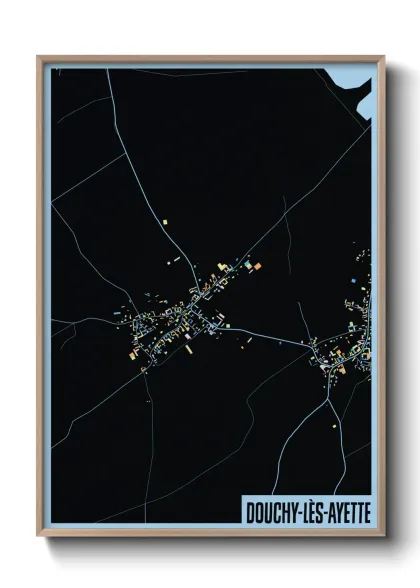 Une affiche de carte sur Douchy-lès-Ayette